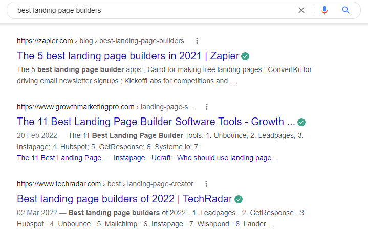 miglior costruttore di landing page